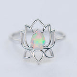 Lotus Blossom Opal Ring - small