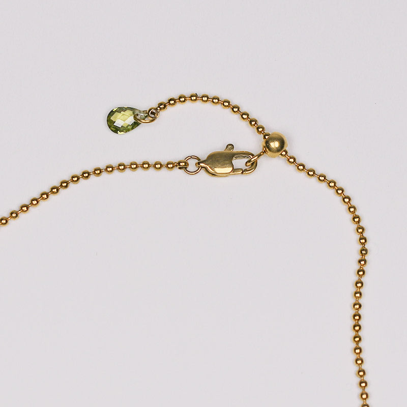 Green Zirconia Charms Necklace - Waterproof