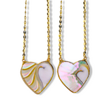 Opalescent Shell Heart Necklace