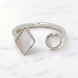 Mother of Pearl Geo Ring