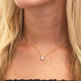 Tiny Droplet Crystal Necklace