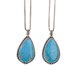 Turquoise Teardrop Twist Necklace