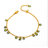 Green Zirconia Charms Bracelet - Waterproof