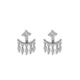 Dancing Crystals Ear Jackets - Front back earrings