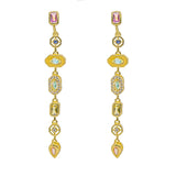 Rainbow Drop Earrings - Gold