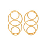 Brushed Circles Statement Earrings