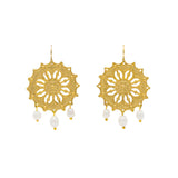 Dream Catcher Pearl Earrings