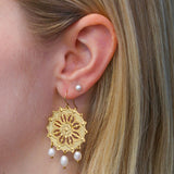 Dream Catcher Pearl Earrings