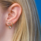 Crystal Marquise Ear Jackets - Front back earrings