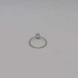 Blue Topaz Oval Birthstone ring - December