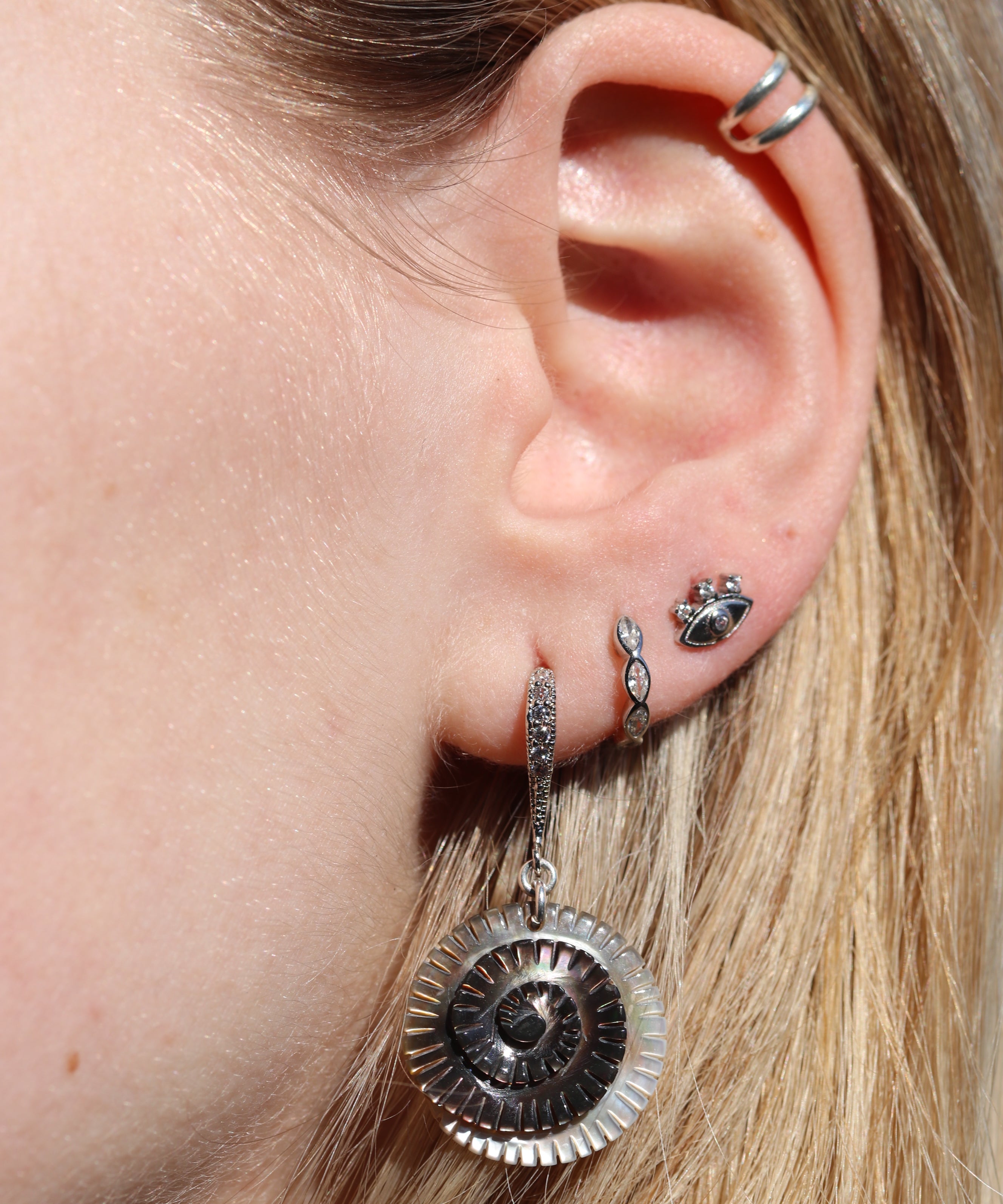 Carved Spiral Earrings