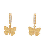 Butterfly Huggie Hoops