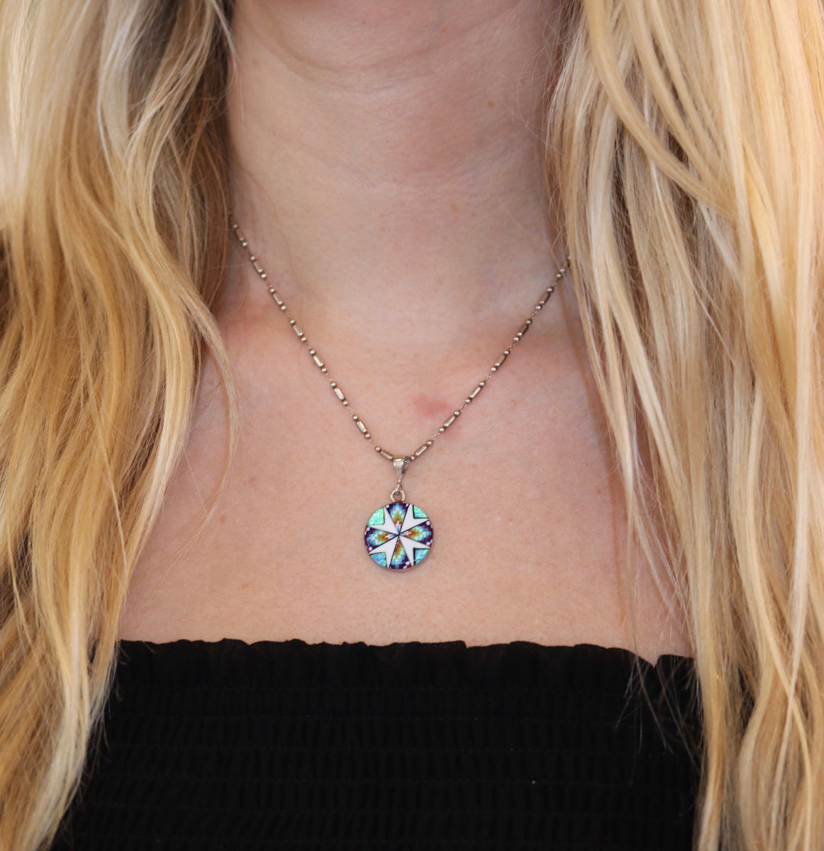 Mosaic Medallion Necklace - Small