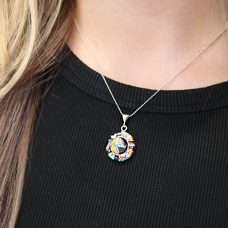 Lightning Bolt Inlay Necklace - Small