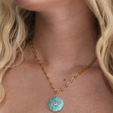 Amazonite Disc Necklace