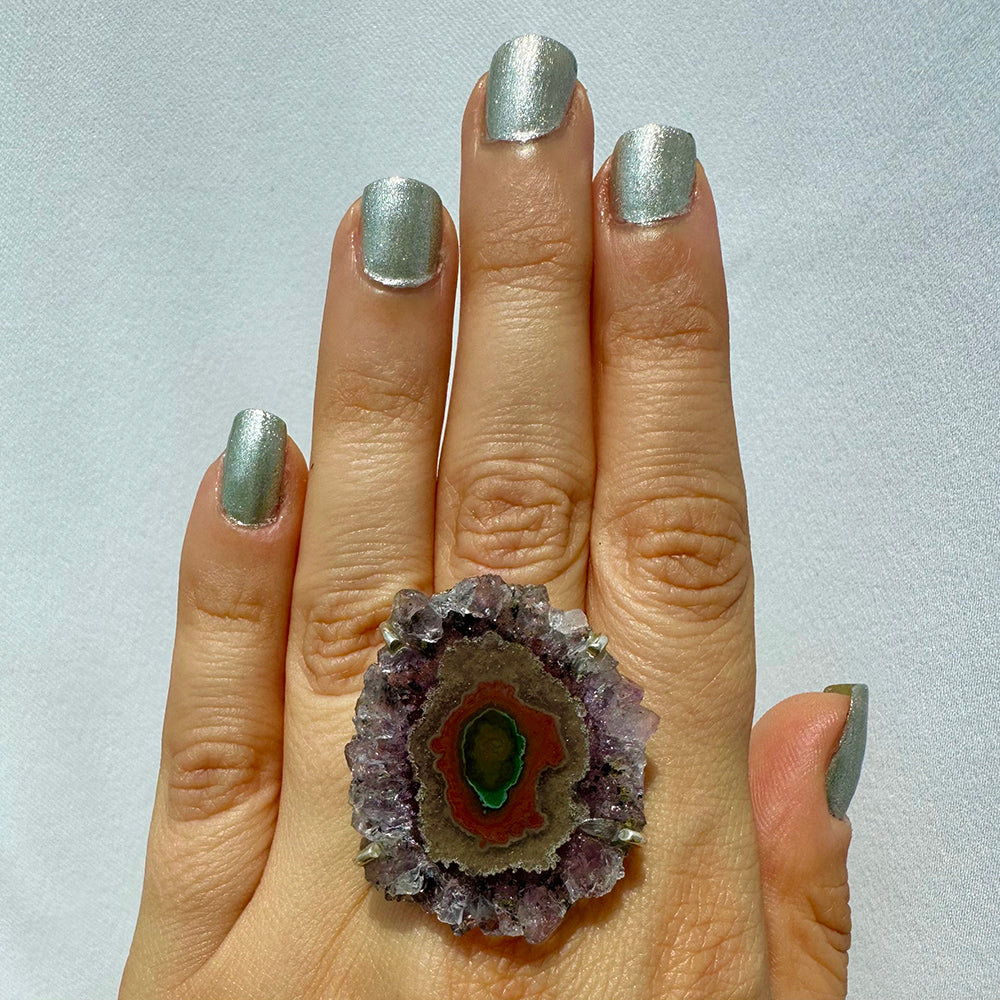 Amethyst Flower Ring