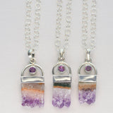 small amethyst treasure necklace 925 sterling silver