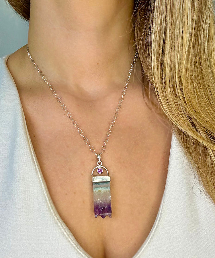Amethyst Treasure Necklace - large