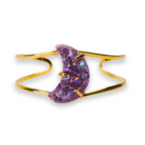 Aura Amethyst Moon Cuff Bracelet