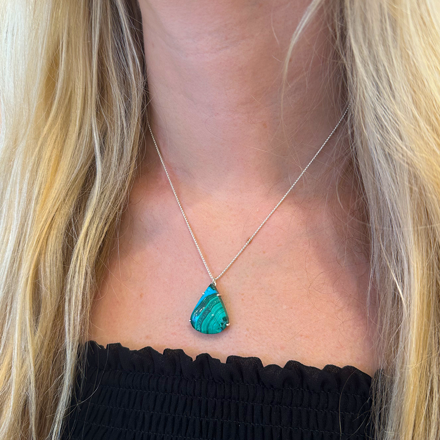 Azurite Malachite Necklace - Small