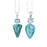 Shattuckite Blue Topaz Necklace