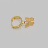 Butterfly Huggie Hoops