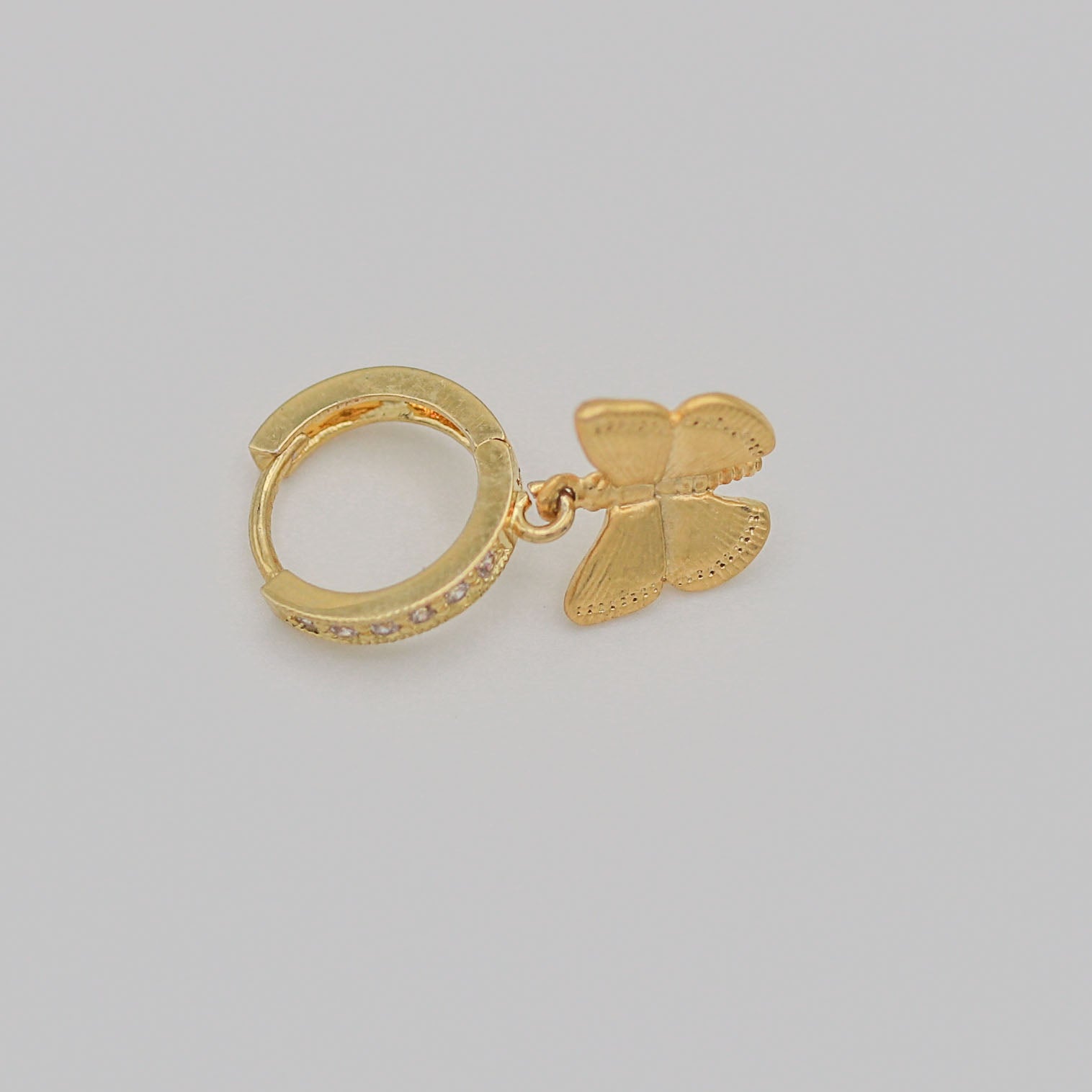 Butterfly Huggie Hoops
