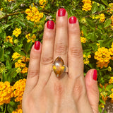 handmade Citrine November Birthstone ring solid .925 sterling silver