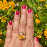 handmade Citrine November Birthstone ring solid .925 sterling silver