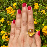 handmade Citrine November Birthstone ring solid .925 sterling silver