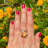 handmade Citrine November Birthstone ring solid .925 sterling silver