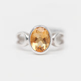 Citrine Stunner Ring - Cut Out Band