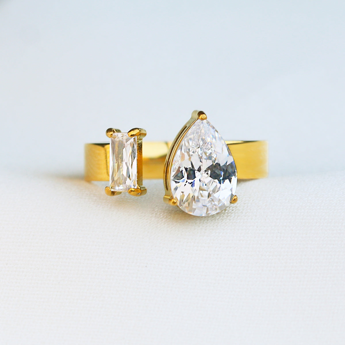 Cubic zirconias 14k gold plated over solid .925 sterling silver nickel-free tarnish free