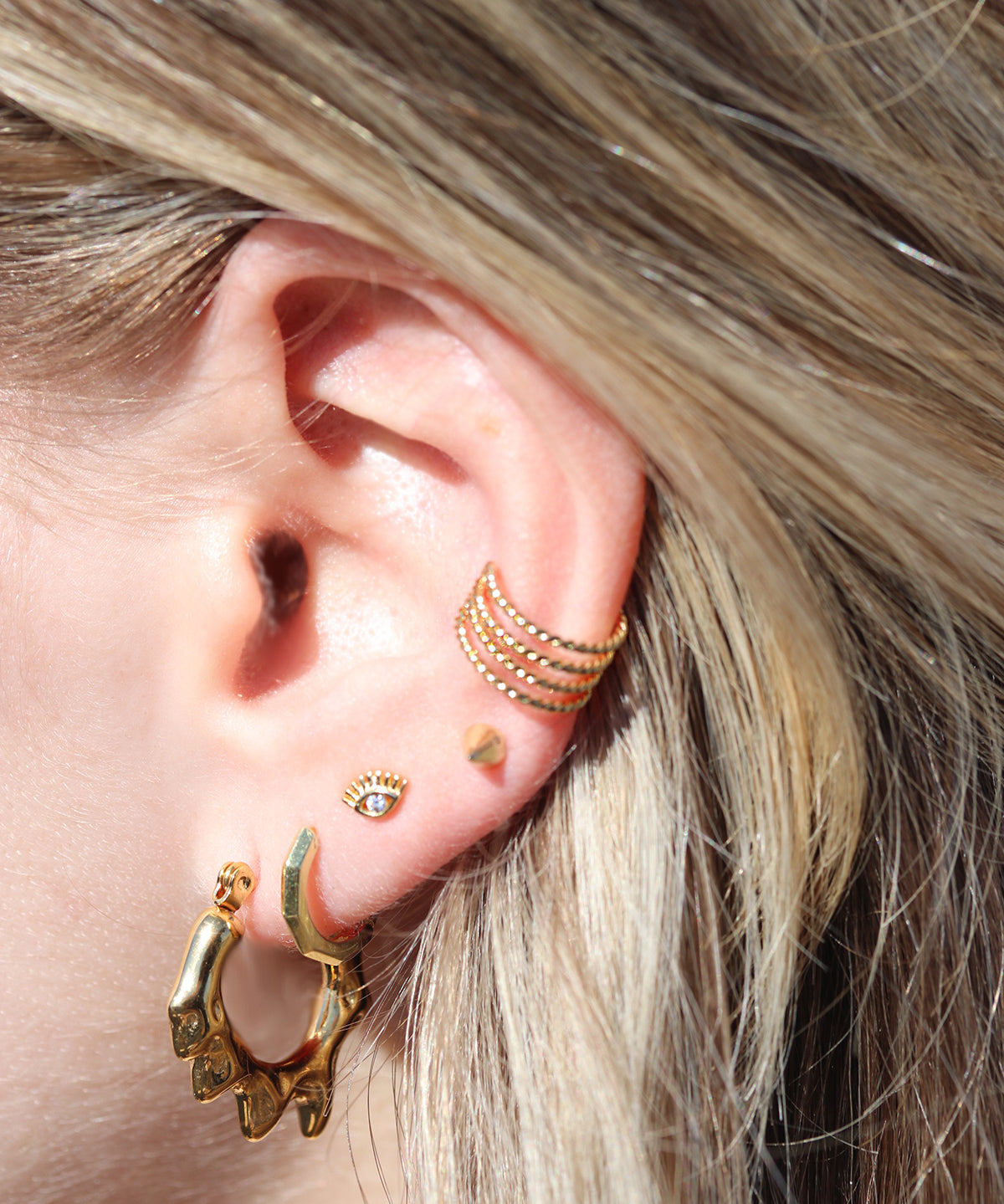 Mini Evil Eye Eyelash Studs