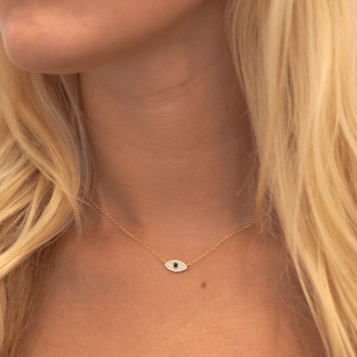 Tiny Evil Eye Necklace