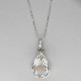 silver quartz dainty stunner necklace 925 sterling silver