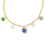 Enamel Angel Fish Charm Necklace