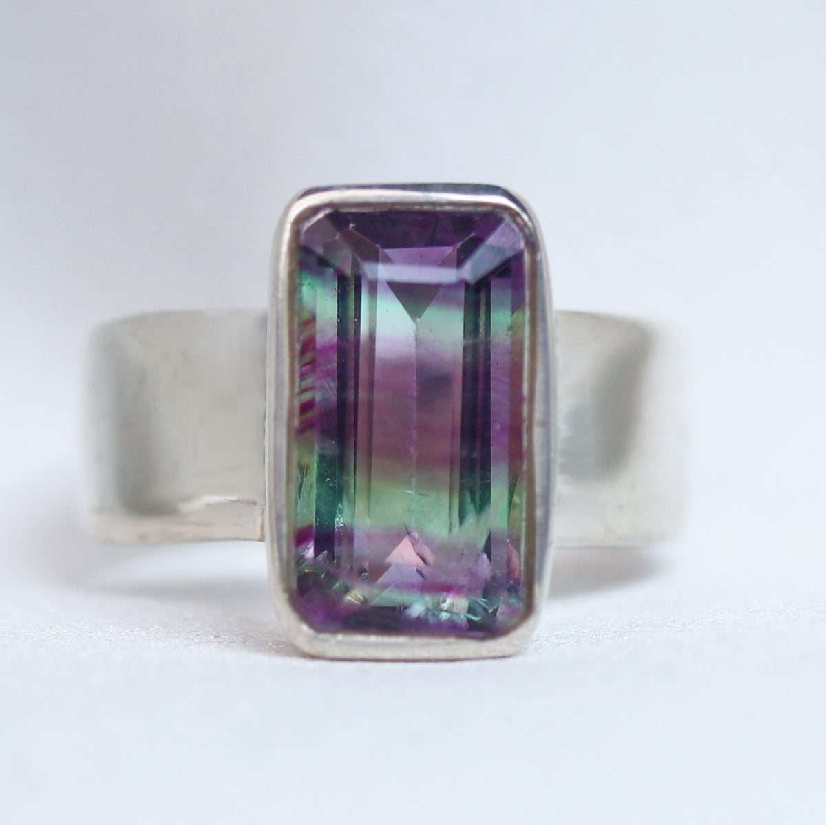 Rainbow Fluorite Stunner Ring