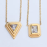 cubic zirconia necklace waterproof gold necklace tarnish free nickel free
