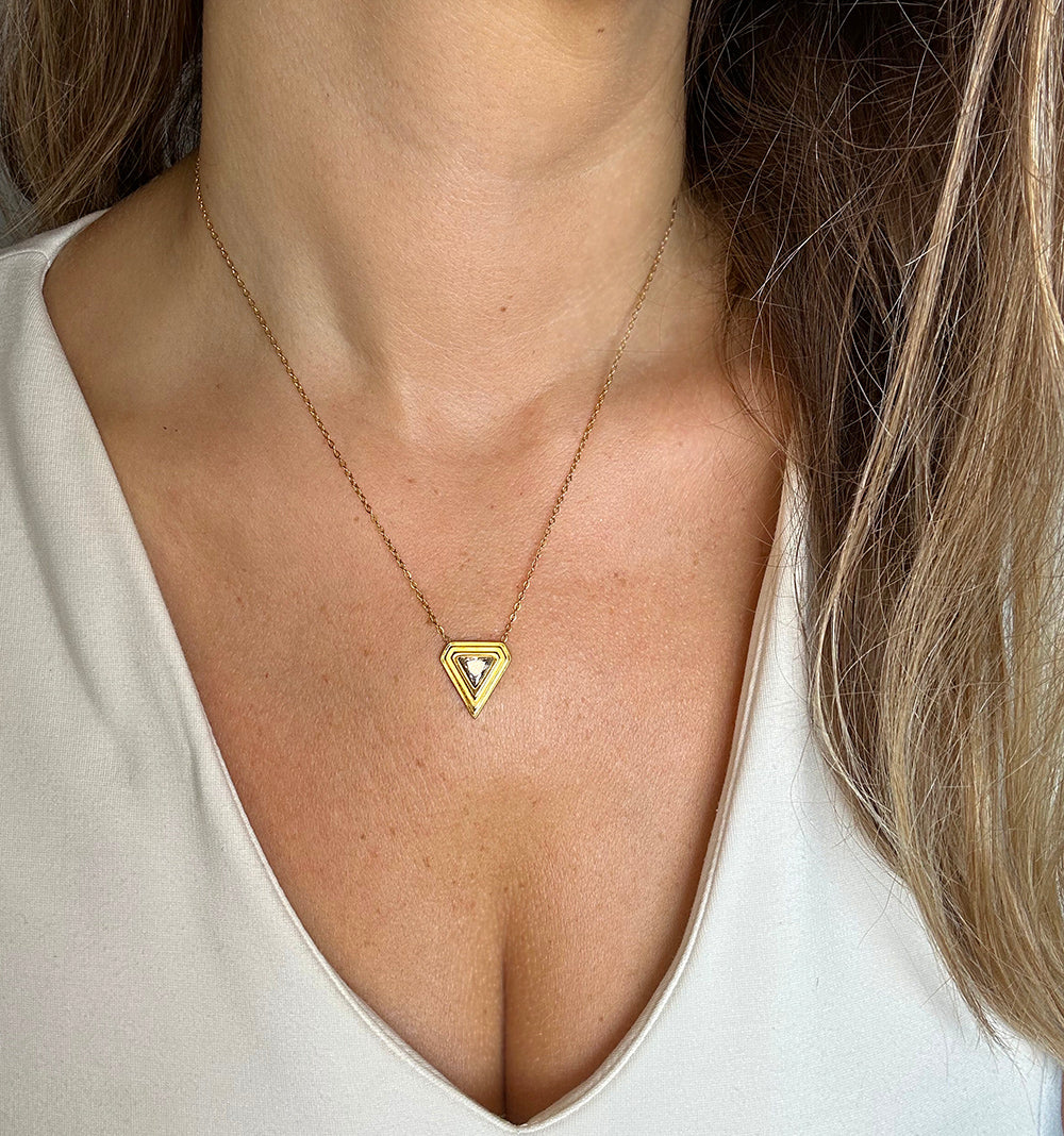 cubic zirconia necklace waterproof gold necklace tarnish free nickel free
