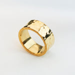 Gold durable waterproof ring 18k plated gold tarnish free nickel free