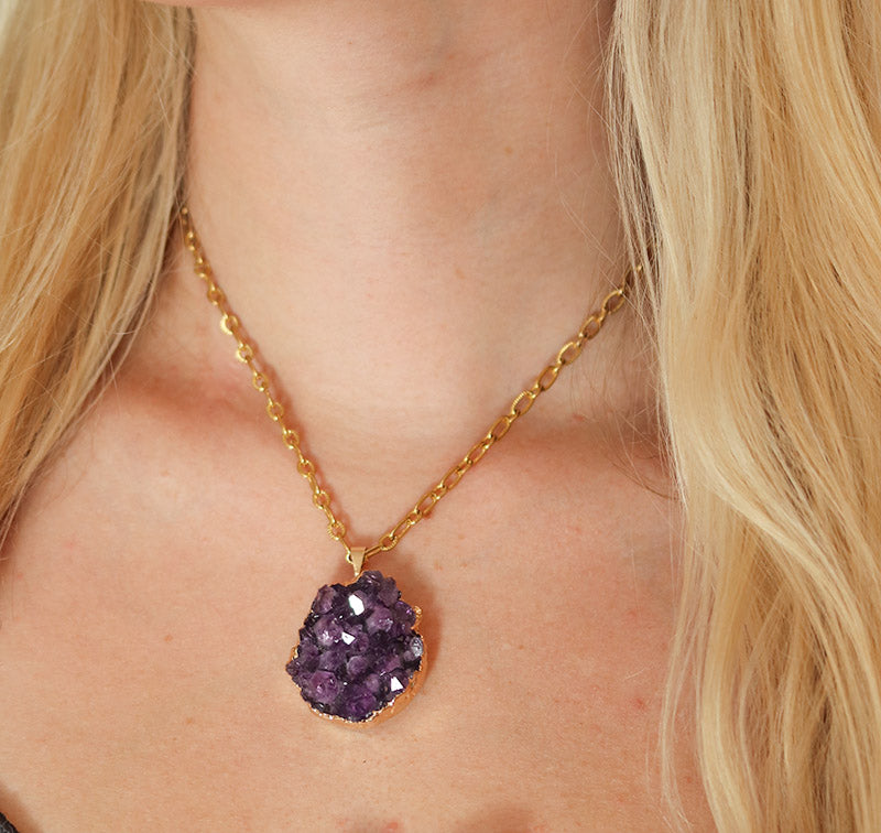 Amethyst Cluster Necklace #2