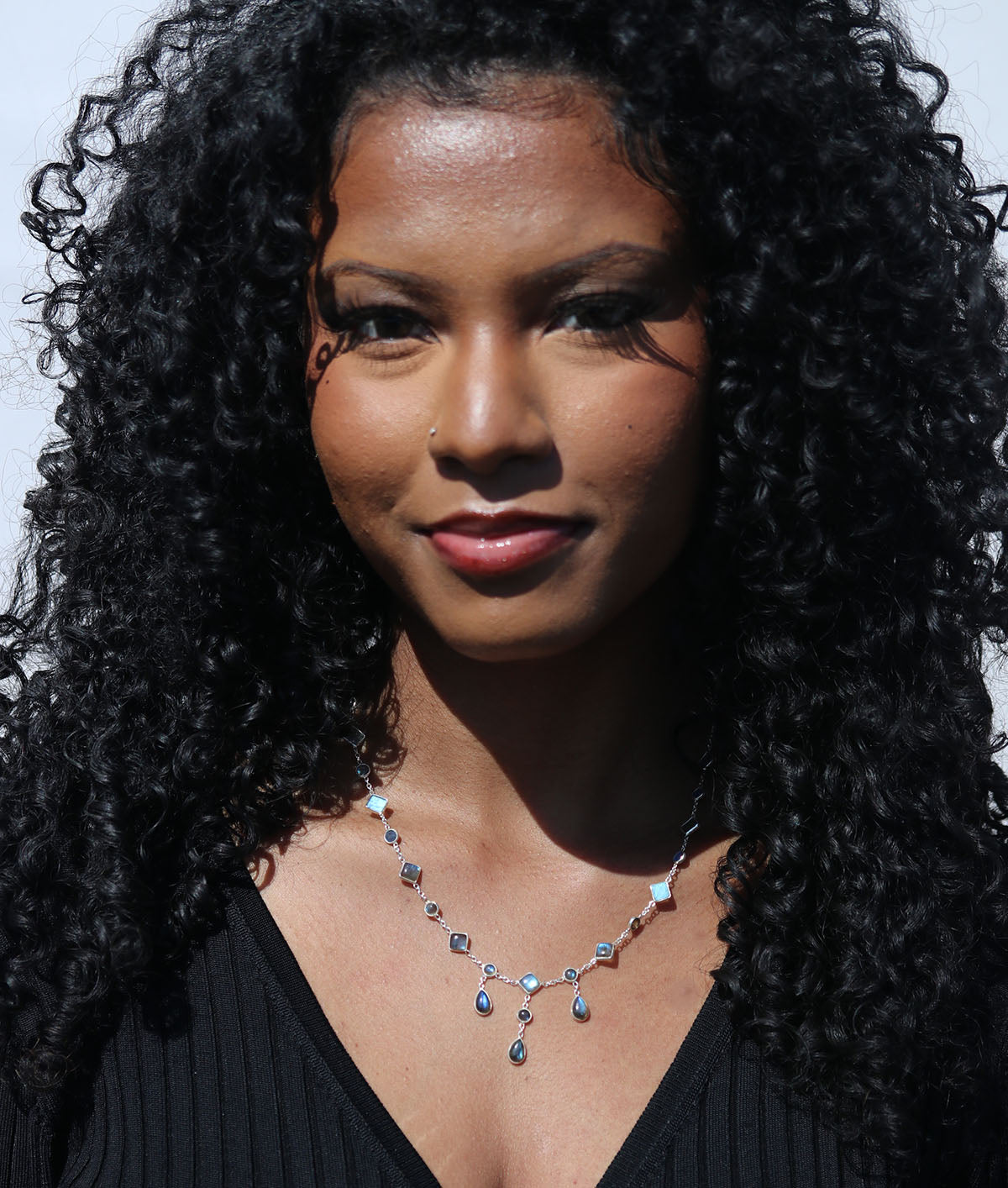 Labradorite Droplets Necklace