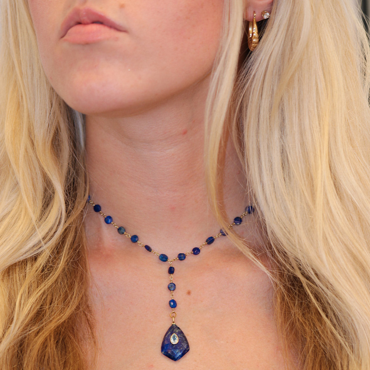 Lapis Lazuli Lariat Necklace