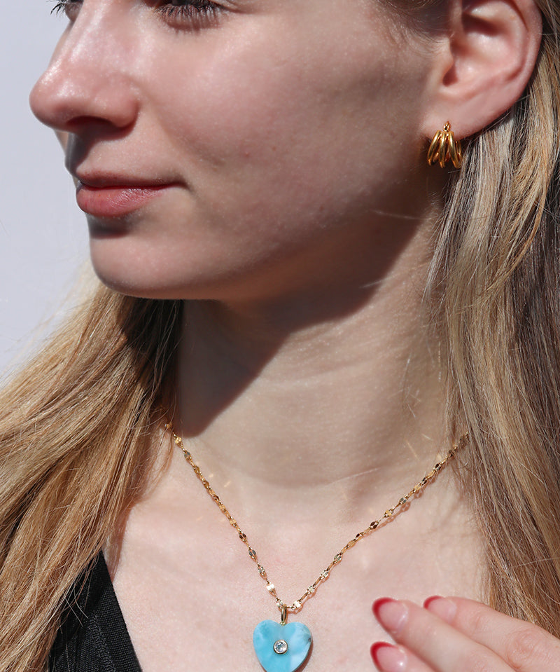 Larimar + Topaz Inlay Necklace