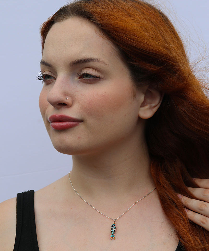 Enamel Koi Fish Necklace - Small