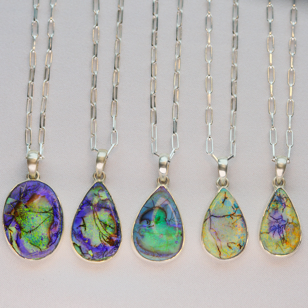 mesmerizing opal necklace 925 sterling silver