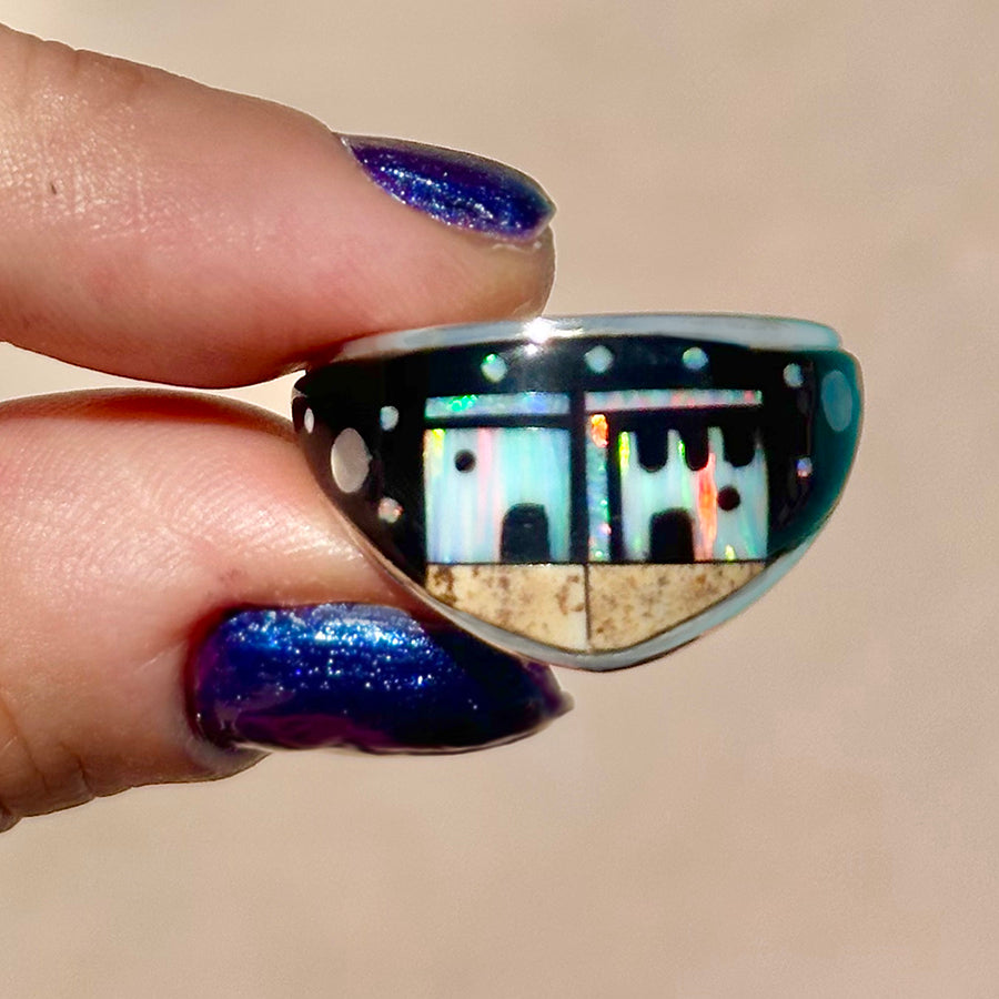 Navajo Pueblo Inlay Ring