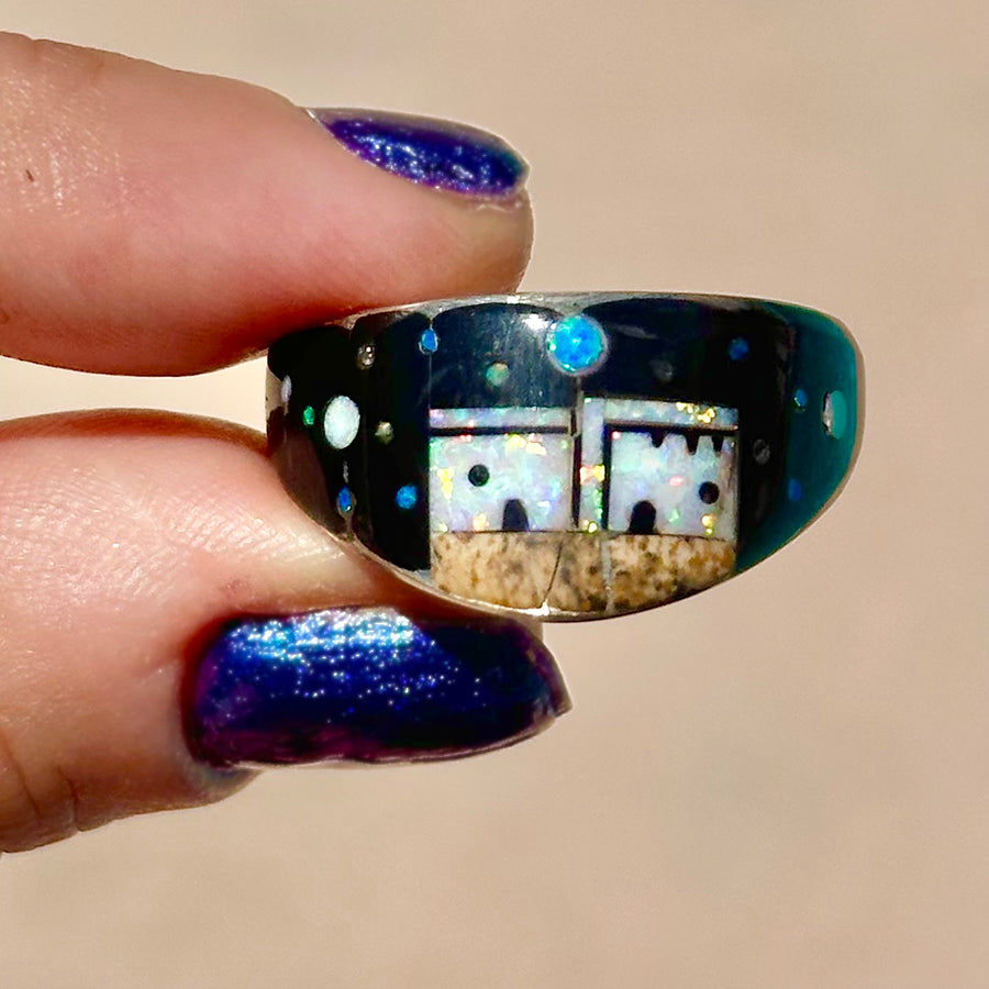 Navajo Pueblo Inlay Ring