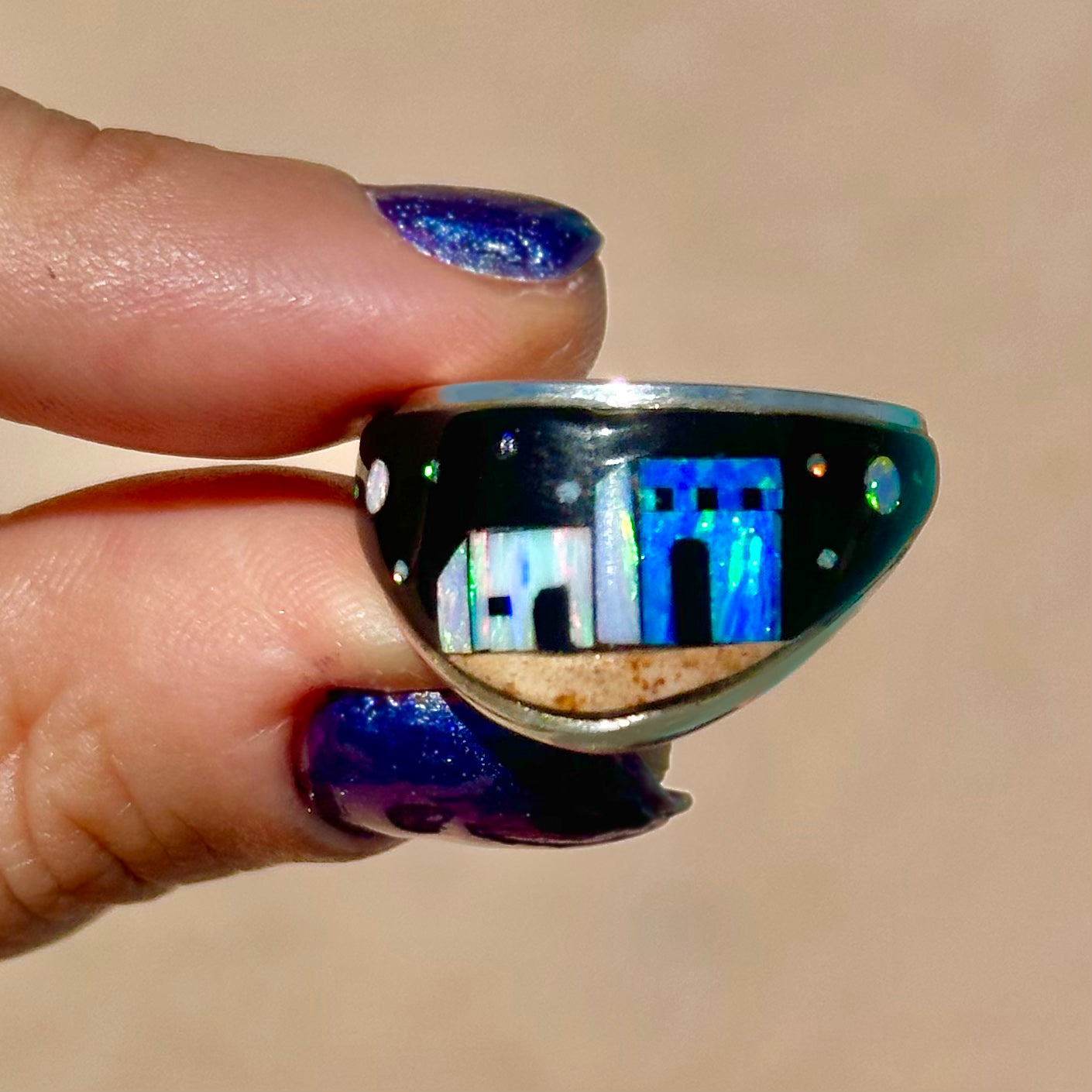 Navajo Pueblo Inlay Ring